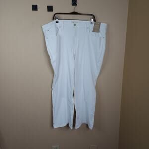 Madewell Plus Kick Out Crop Jeans in Pure White Size 22W